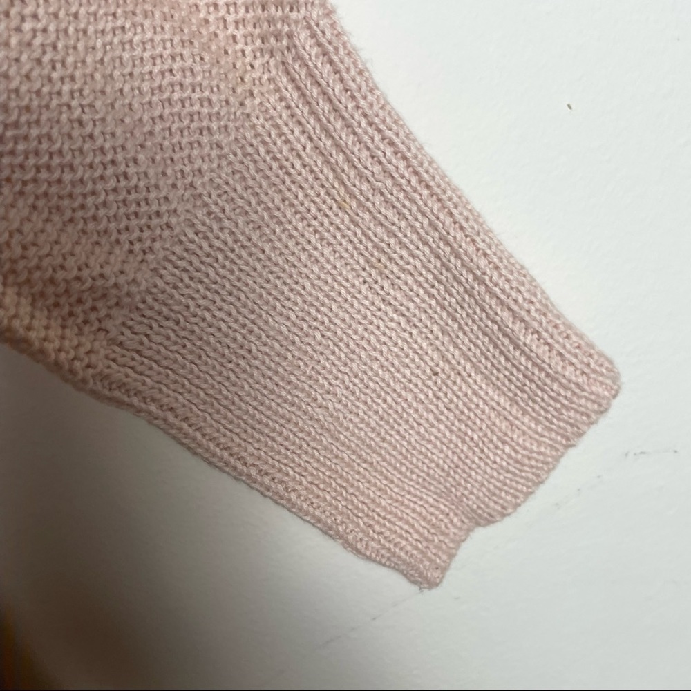 American Eagle Pink Color Block V-Neck Sweater - Picture 10 of 12